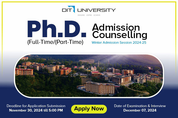 Ph.D. (Full-Time \ Part-Time) Admission Counselling, Winter Admission (Even), Session 2024-25